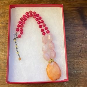 Vintage estate crystal stones necklace